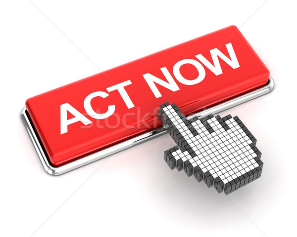 Clicking on act now button, 3d render Stock photo © ymgerman
