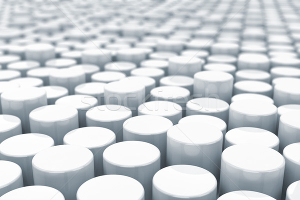 Abstract white cylinders background with depth of view Stock photo © ymgerman
