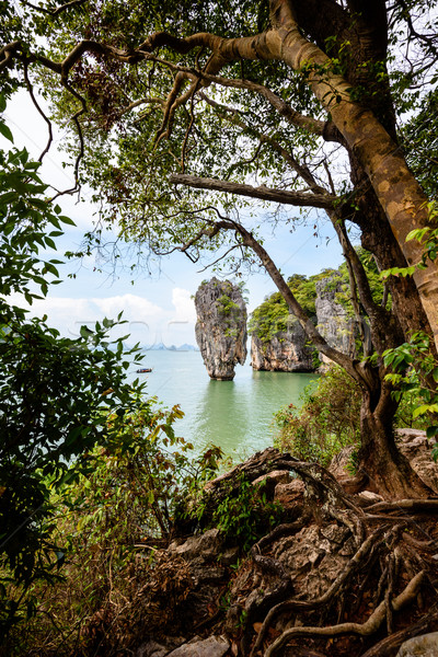 High angle view Khao Tapu island Stock photo © Yongkiet