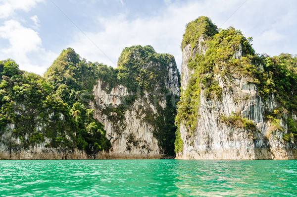 Beautiful island and green lake ( Guilin of Thailand ) Stock photo © Yongkiet