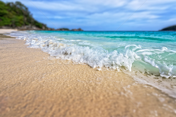 Tilt shift blur beach at Similan National Park, Thailand Stock photo © Yongkiet