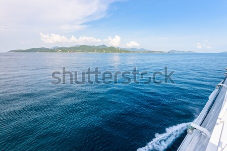 Reizen snelheid boot zee eilanden mooie Stockfoto © Yongkiet