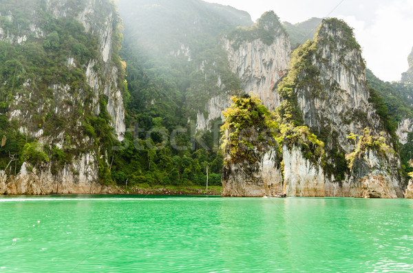 Travel island and green lake ( Guilin of Thailand ) Stock photo © Yongkiet