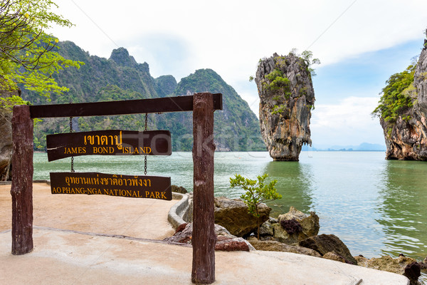 Stock photo: Nameplate Khao Tapu or James Bond Island