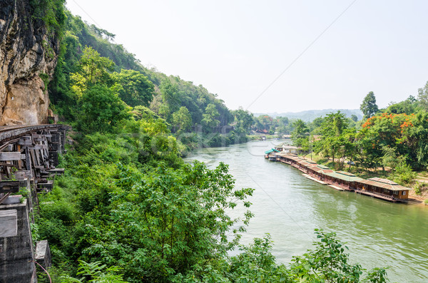 Сток-фото: реке · смерти · железная · дорога · моста · красивой · пейзаж