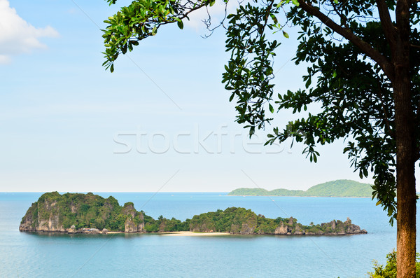 High viewpoint Ko Maphrao island in the ocean Stock photo © Yongkiet