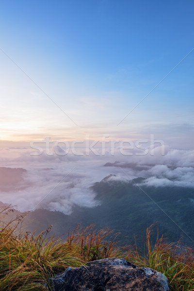 природы Восход горные Таиланд красивой пейзаж Сток-фото © Yongkiet