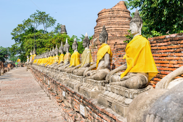 Foto stock: Buda · estatua · sesión · templo · histórico
