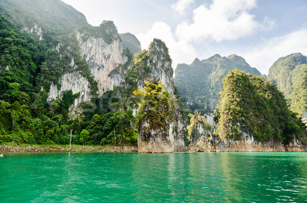 Travel island and green lake ( Guilin of Thailand ) Stock photo © Yongkiet