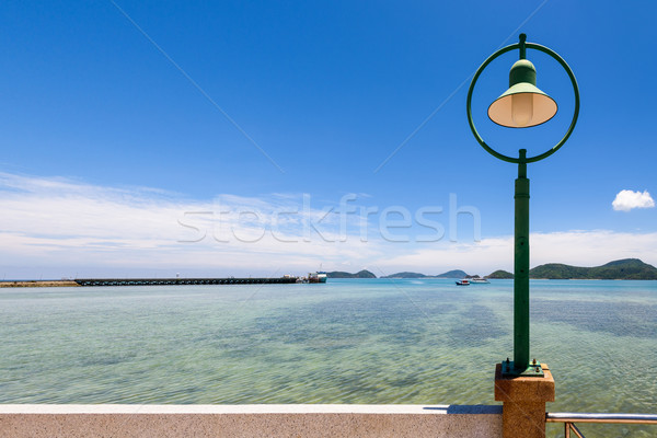 Lamp at sea viewpoint in Panwa Cape, Phuket, Thailand Stock photo © Yongkiet