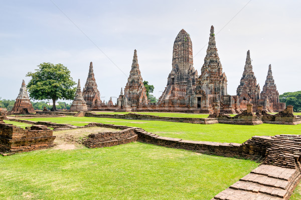 Wat Chaiwatthanaram ancient buddhist temple Stock photo © Yongkiet