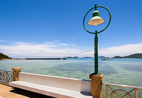 Lamp at sea viewpoint in Panwa Cape, Phuket, Thailand Stock photo © Yongkiet