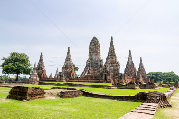 Wat Chaiwatthanaram ancient buddhist temple Stock photo © Yongkiet