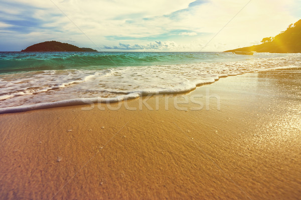 Vintage style beach at Similan National Park in Thailand Stock photo © Yongkiet