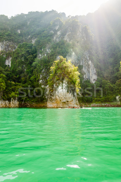 Travel island and green lake ( Guilin of Thailand ) Stock photo © Yongkiet