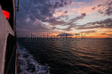 Boat in the ocean Stock photo © Yongkiet