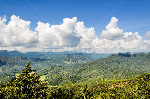 Landscape high mountain range Stock photo © Yongkiet
