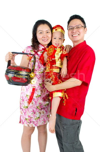 Asian Familie feiern glücklich Mutter Stock foto © yongtick