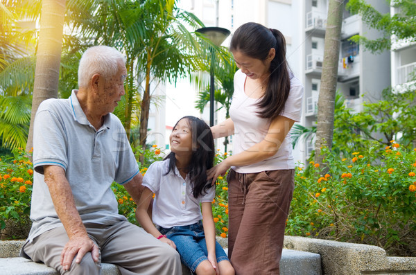 Asian three generation family Stock photo © yongtick