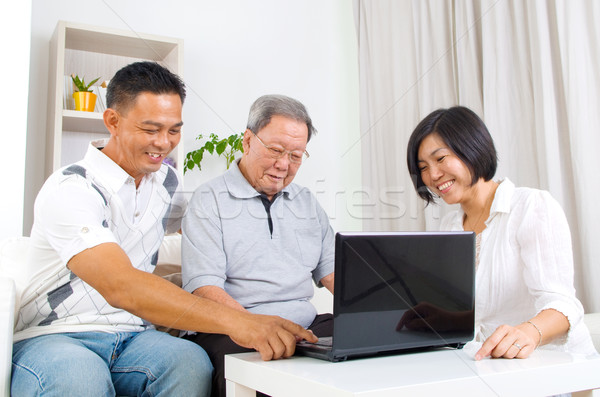 Asian family Stock photo © yongtick