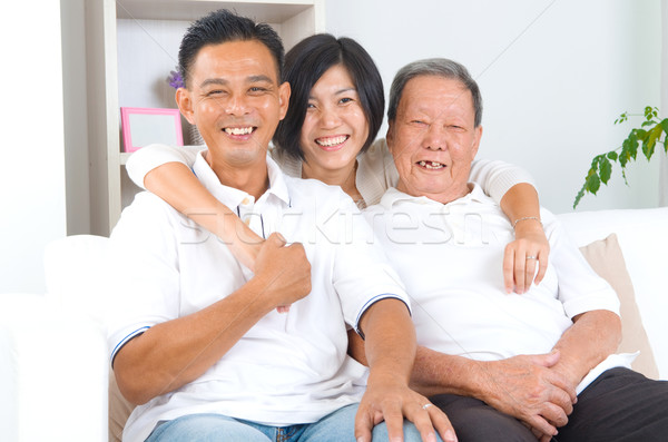 asian family Stock photo © yongtick