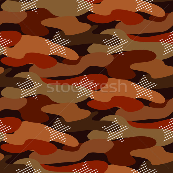 Khaki rufous camouflage seamless vector pattern. Stock photo © yopixart
