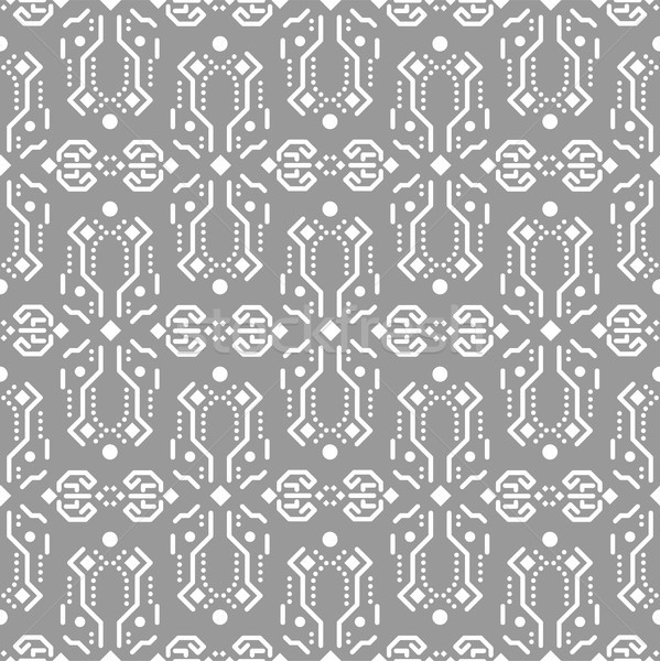 Abstract tribe ornament seamless vector pattern. Stock photo © yopixart