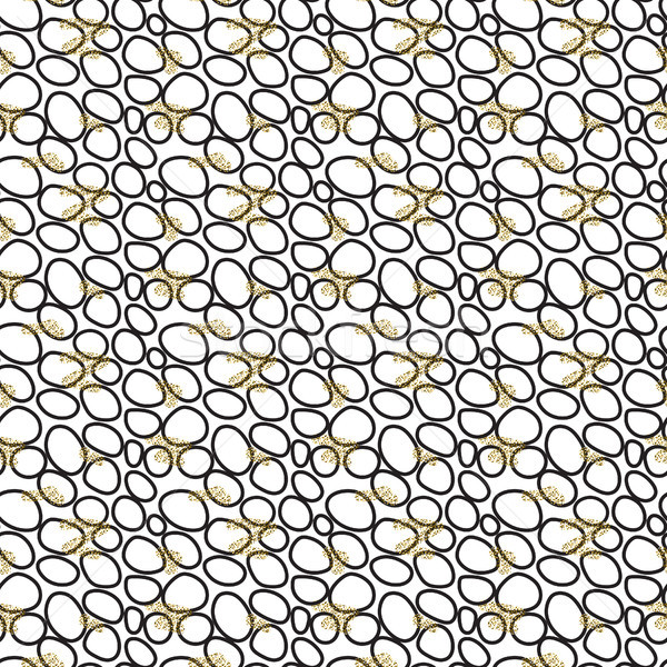 Abstract small black circles seamless pattern. Stock photo © yopixart