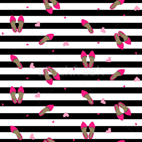 Chic girl fashion seamless pattern. Stock photo © yopixart