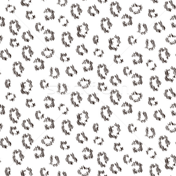 Cheetah scribbled texture seamless vector pattern. Stock photo © yopixart