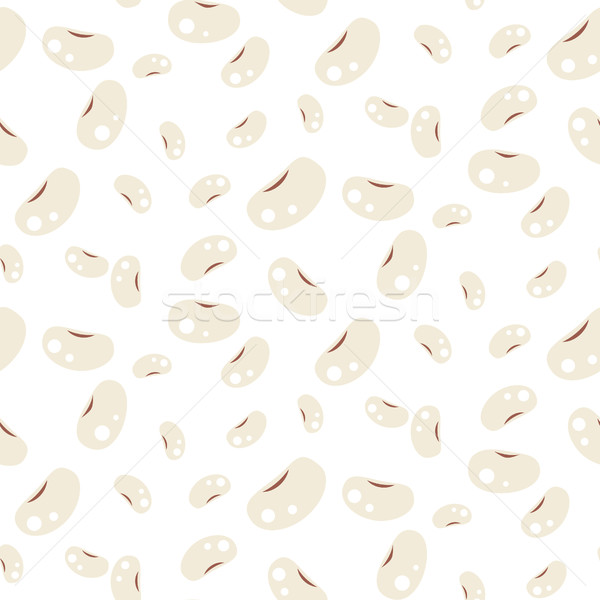 Rim branco feijões sem costura vetor padrão Foto stock © yopixart