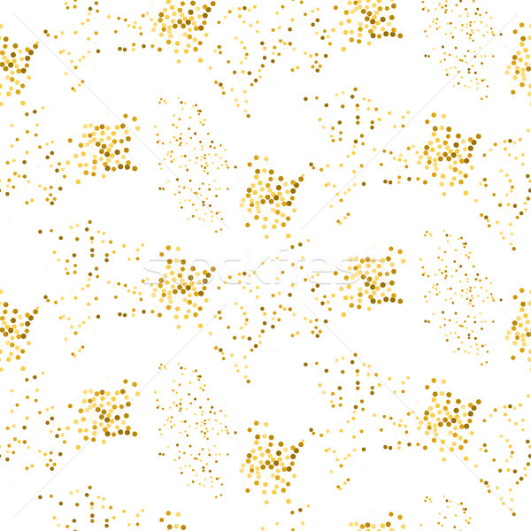 Gold shimmer placer seamless vector pattern. Stock photo © yopixart