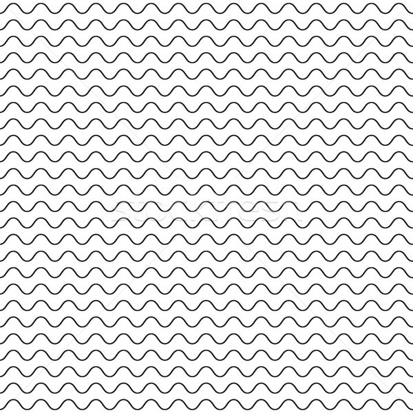 Foto stock: Negro · ondulado · línea · patrón · blanco · negro · zigzag
