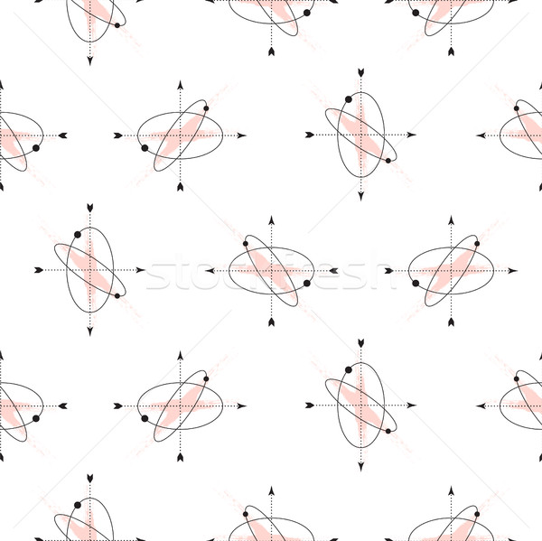 геометрия бесшовный вектор шаблон монохромный Сток-фото © yopixart