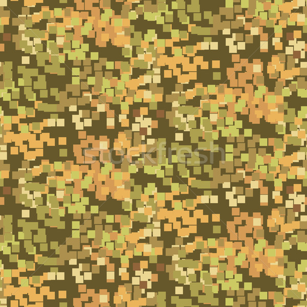 Stock photo: Pixelated sand camouflage seamless pattern.