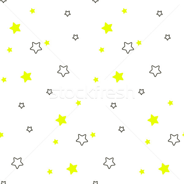 Foto stock: Estrellas · forma · azul · verde · sin · costura · nino