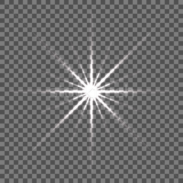 Shining vector star illustration. Glow spot radiance. Stock photo © yopixart
