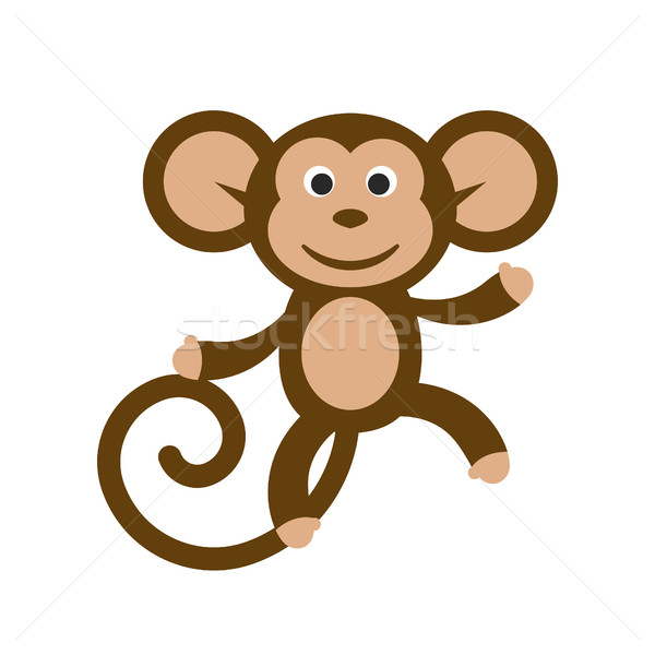 Happy Cartoon Monkey Illustration Vector Illustration C Yopixart 7544617 Stockfresh
