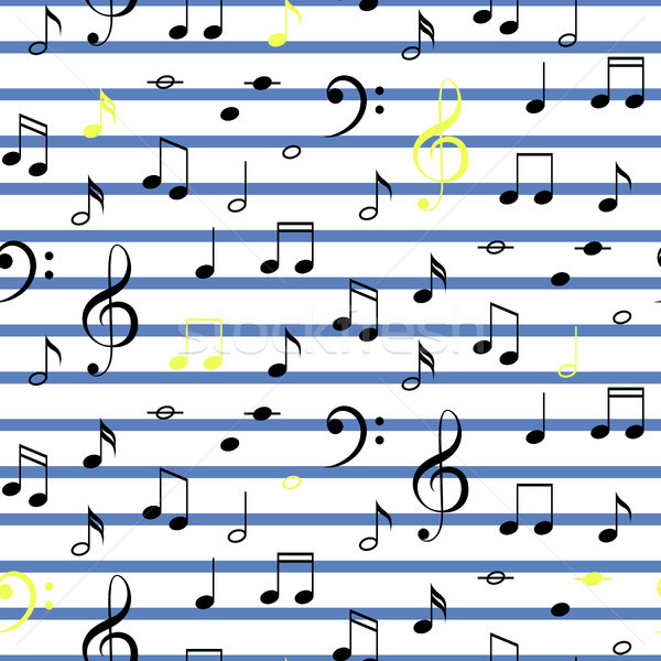 Note muzicale fara sudura vector dunga model Note muzicale Imagine de stoc © yopixart