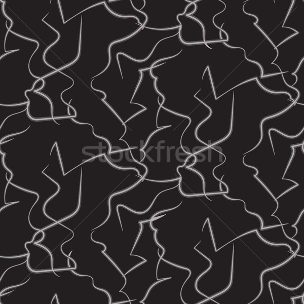 Abstract vector white and black geo pattern. Stock photo © yopixart