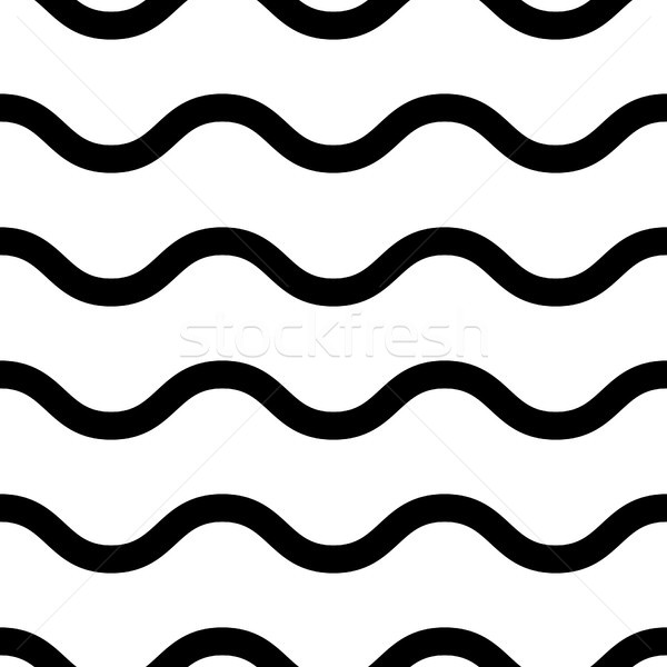 Zigzag wave lines seamless vector pattern. Stock photo © yopixart