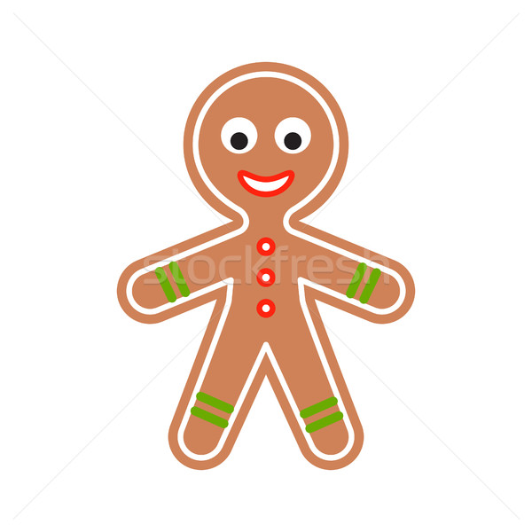 Gingerbread man cookie imbir suchar klasyczny christmas Zdjęcia stock © yopixart