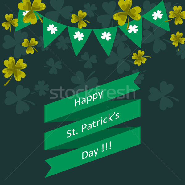 Happy St. Patricks day vector greeting illustration. Stock photo © yopixart