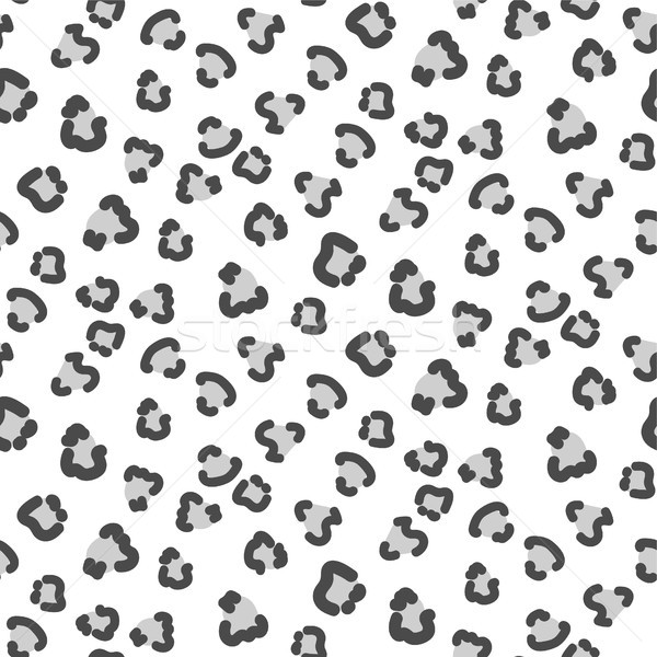 Snow white leopard seamless vector pattern. Stock photo © yopixart