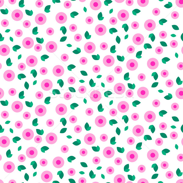 Stock fotó: Kicsi · sűrű · rózsaszín · végtelen · minta · virágmintás · stilizált