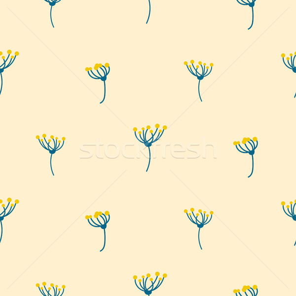 Dill crown flower abstract simple seamless pattern. Stock photo © yopixart