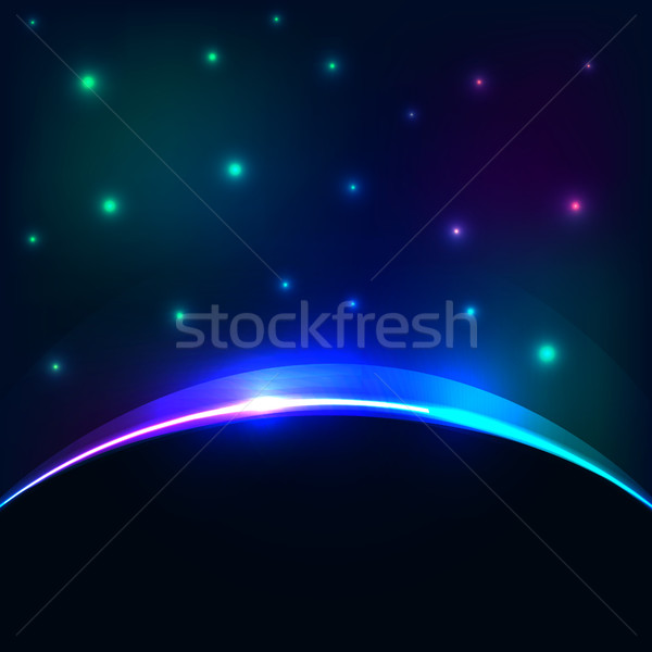 Vektor fogyatkozás kozmikus égbolt izzó csillagok Stock fotó © yopixart