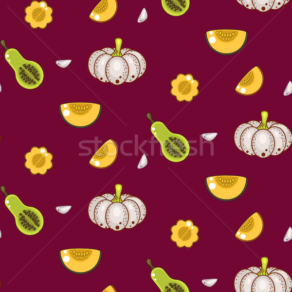 Autumn harvest seamless vector pattern. Stock photo © yopixart