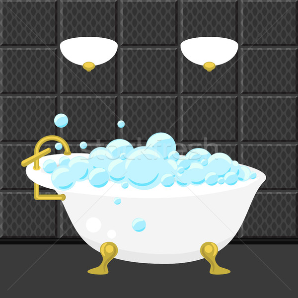 Bath tub sanitary engineering vector in flat syle. Stock photo © yopixart