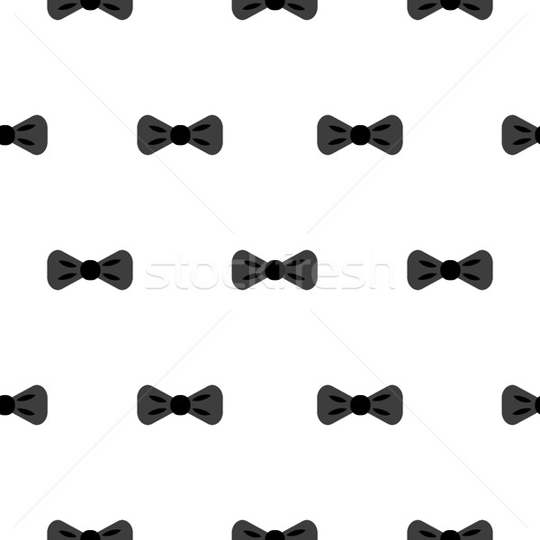 Csokornyakkendő feketefehér végtelen minta divat vektor terv Stock fotó © yopixart